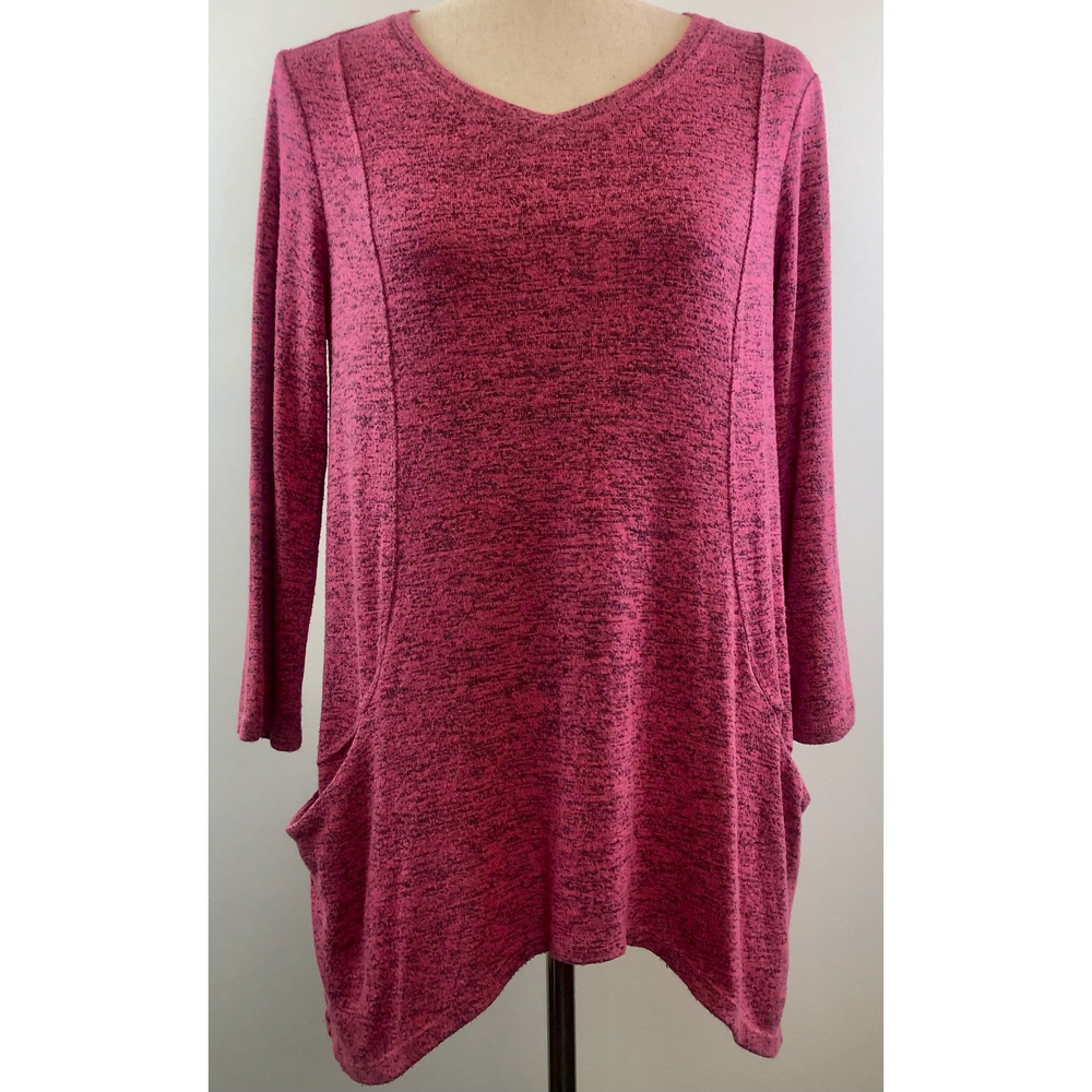 Long Popover Sweatshirt Coral S